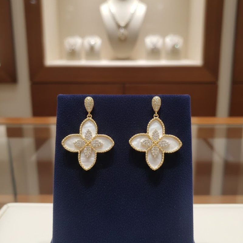 Gold Drop Earrings by Humi