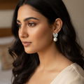 Silver Earrings with Pearl by Humi